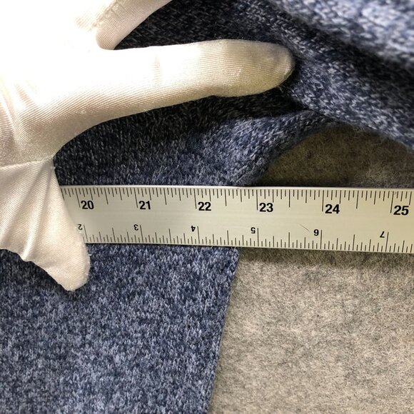 J. Crew Stretch Wool Sweater Mens M Crewneck Blue Heather Pullover Navy - Picture 7 of 8